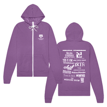 Load image into Gallery viewer, &#39;History of M.E.&#39;  Zip-Front Hooded Sweatshirt
